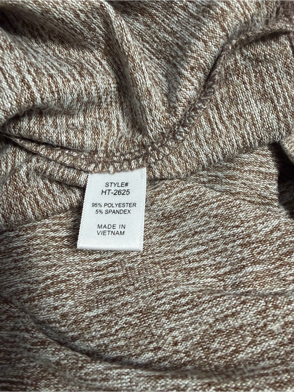 Zenana Heathered Taupe Knit Top - Picture 6 of 7